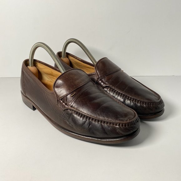 Bally Mens 8 EEE Brown Leather Slip On Penny Loafers Dress Shoes Switzerland main image 8